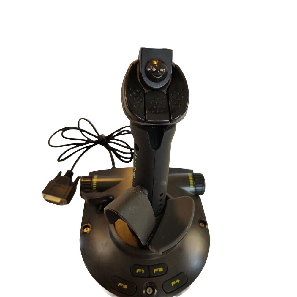 Vintage Saitek Cyborg 3D Digital Flight Simulator Joystick Model J15 Gameport - Picture 3 of 13